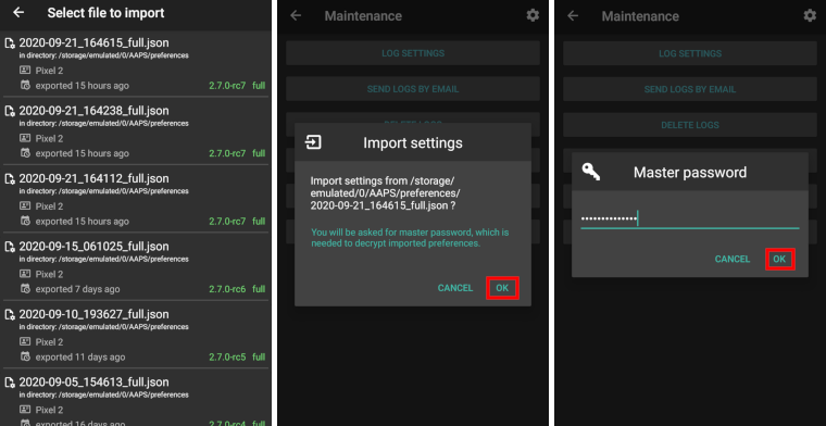AAPS import settings 2
