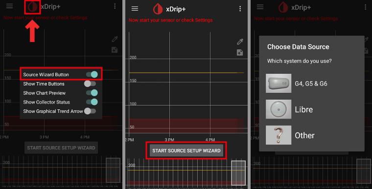 xDrip+ Vysílač Dexcom 1