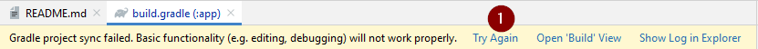 Gradle Sync Failed Mode