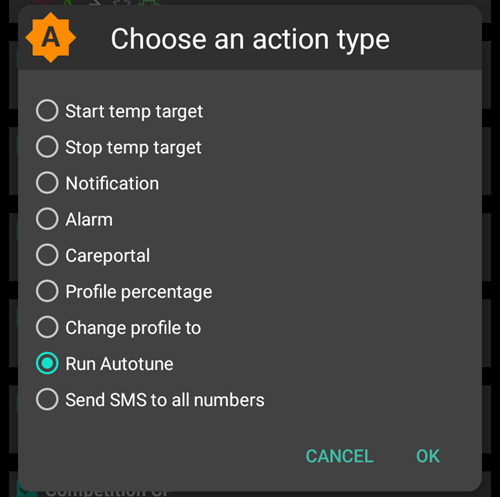 Autotune default screen
