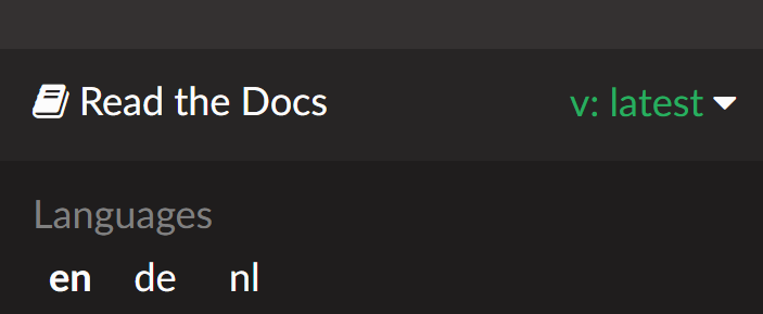 Open language menu