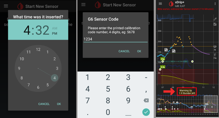 xDrip+ Sensor starten 2