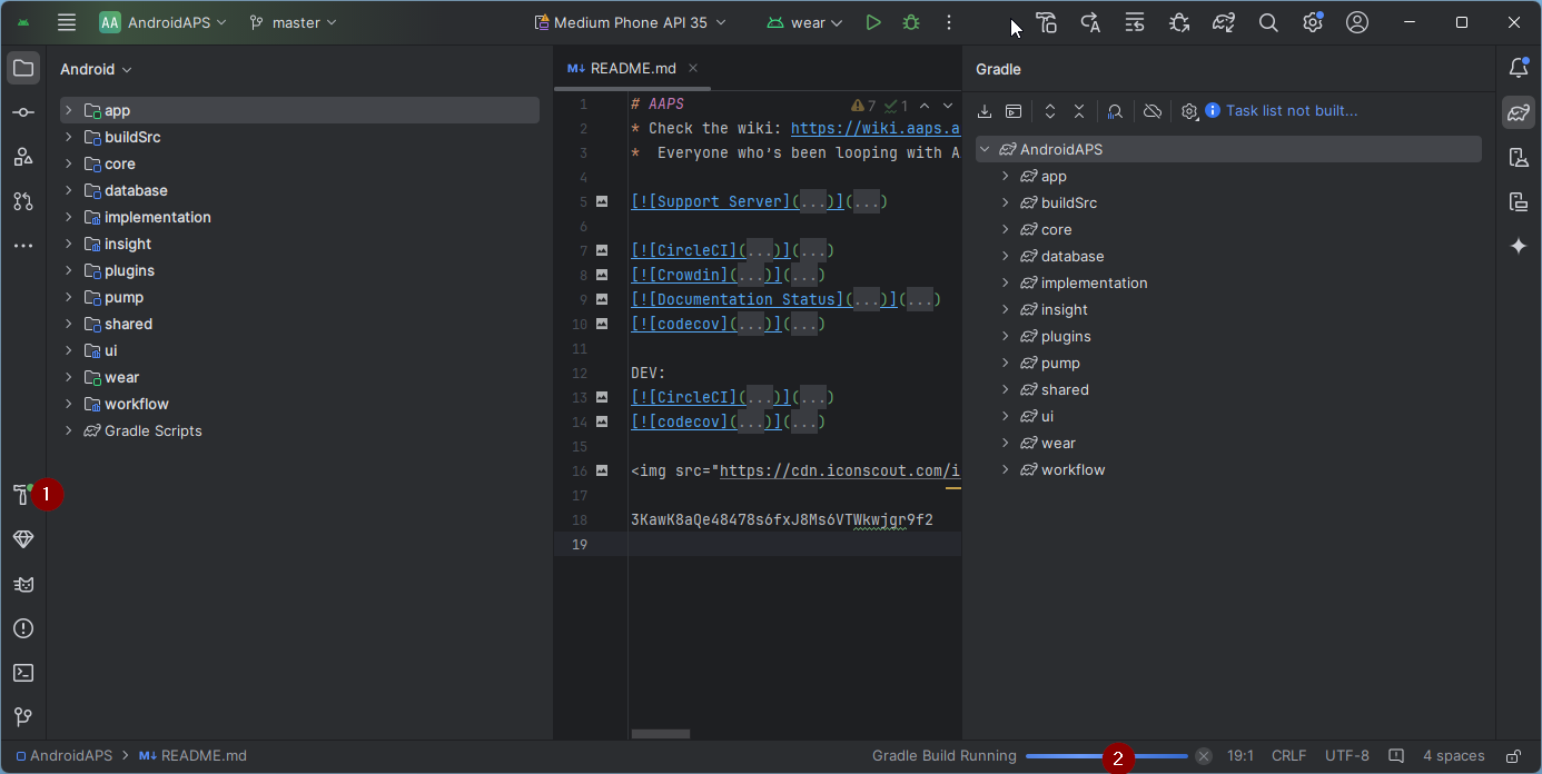 Gradle Running