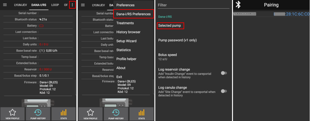 Dana-i/RS mit AndroidAPS verbinden