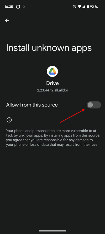 Security Notice Google Drive