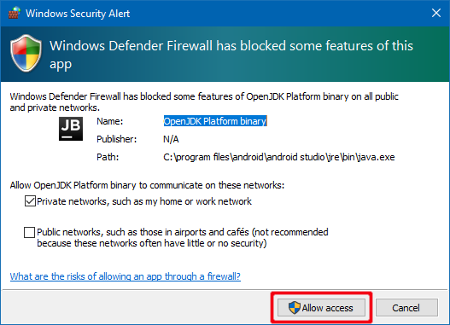 Java-Firewall-Berechtigung