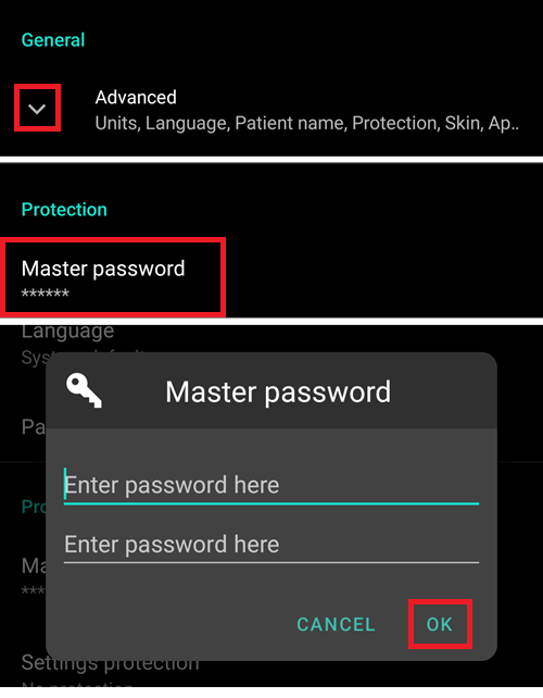Master-Password festlegen