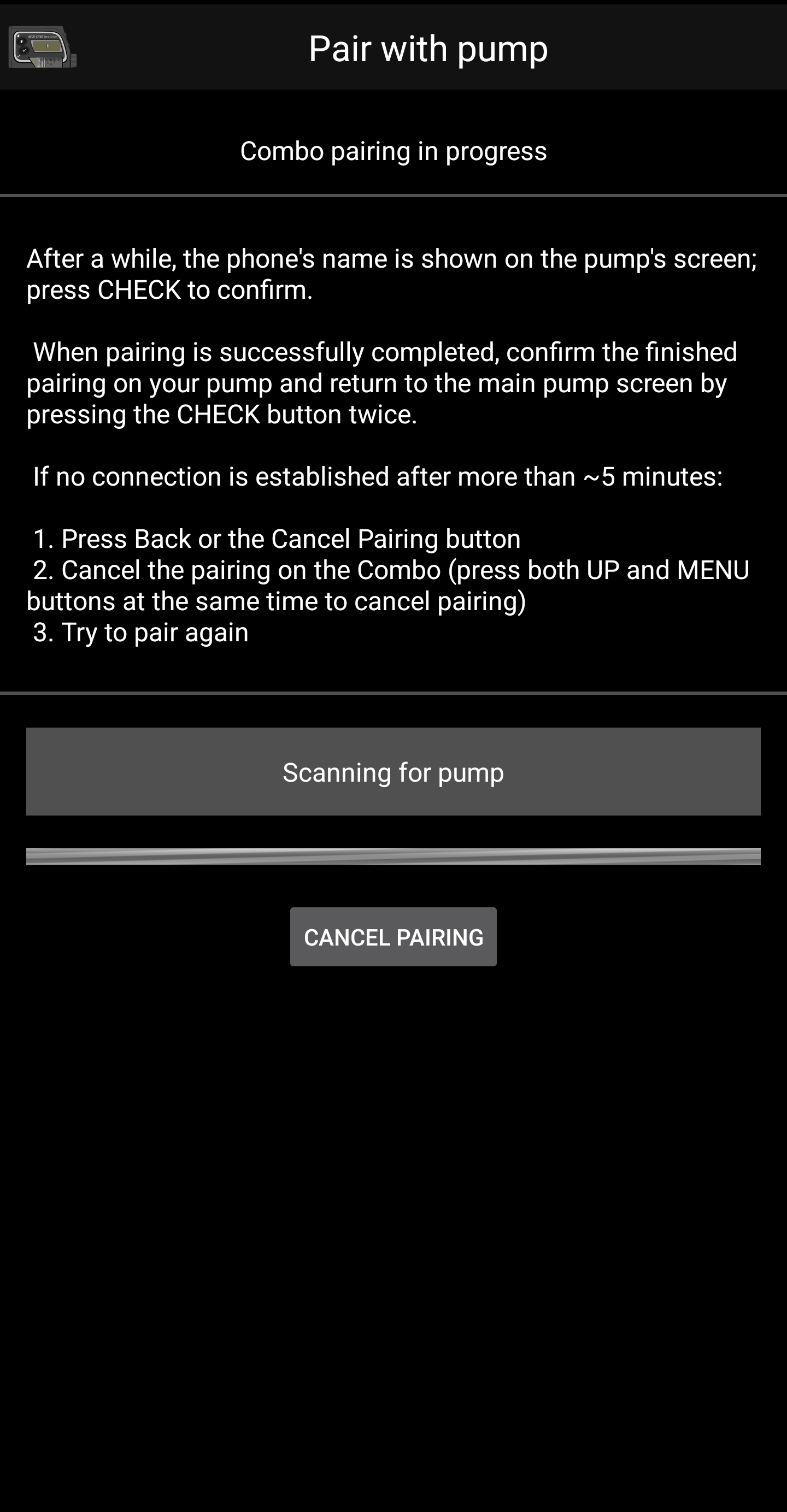 Screenshot Combo Pairing UI 3