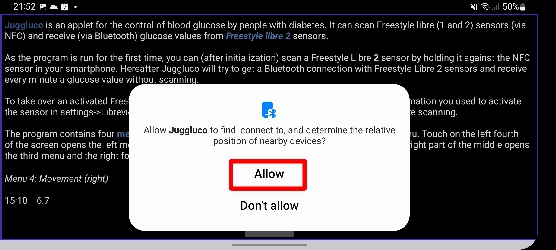 Allow Juggluco connections