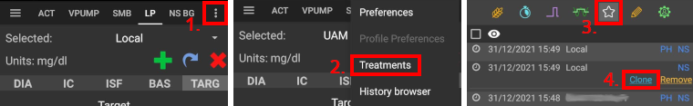 Clone profile switch