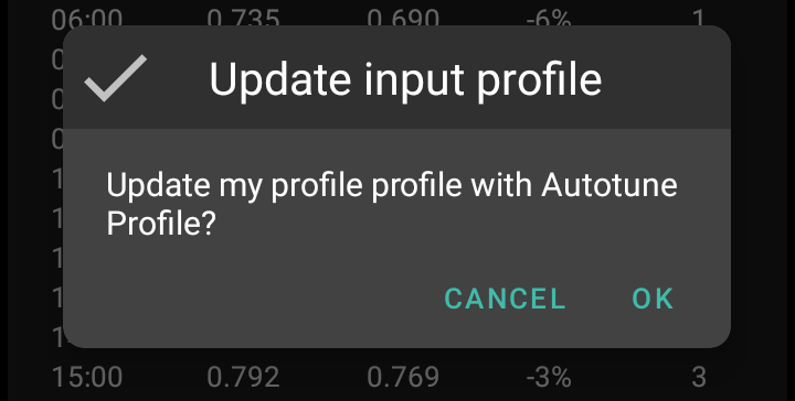 Autotune Update input profile