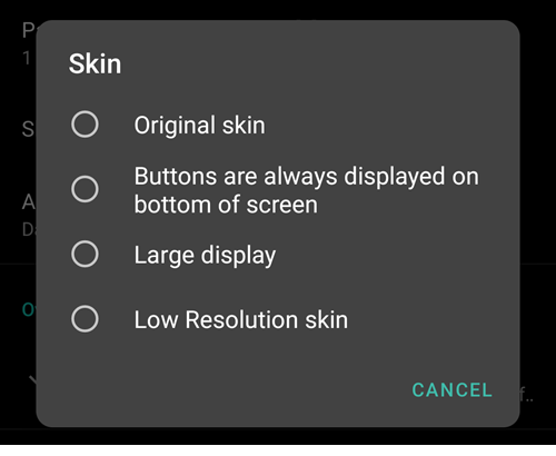 Select skin