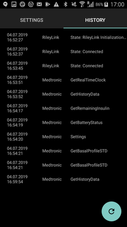 RileyLink Status - History