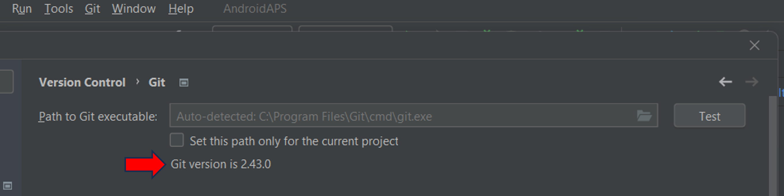 Git_version_displayed