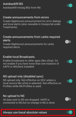 NS Client advanced settings