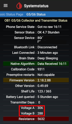 Firefly transmitter battery data