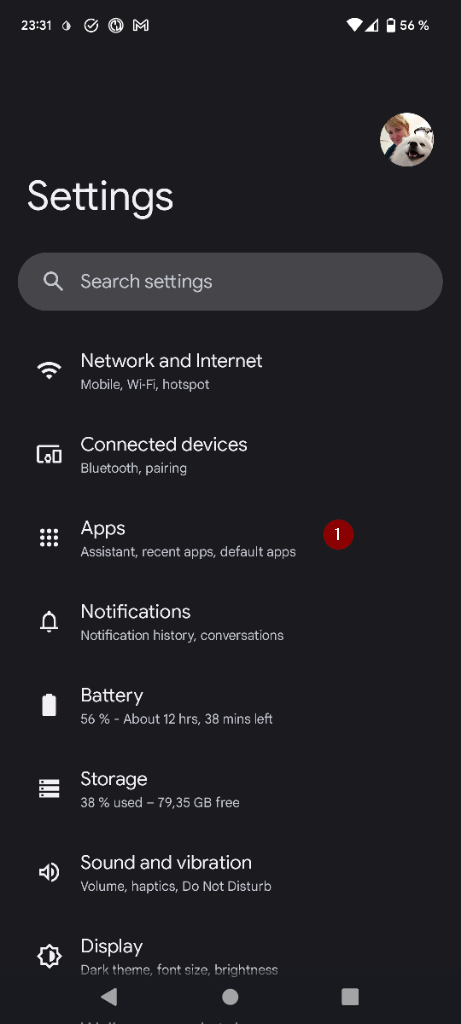 Android Settings¦Apps