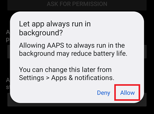 Allow Background