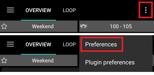 Open preferences
