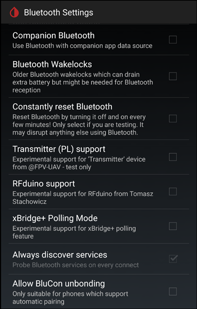 xDrip+ Libre Bluetooth Settings 3