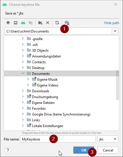 Create key store
