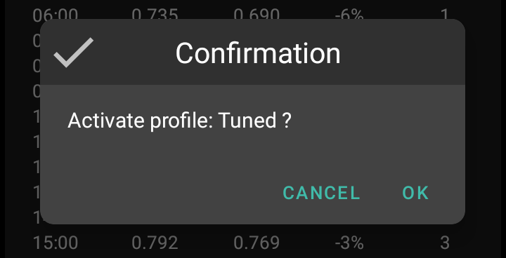 Autotune Activate profile