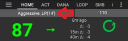 Profile switch remaining duration