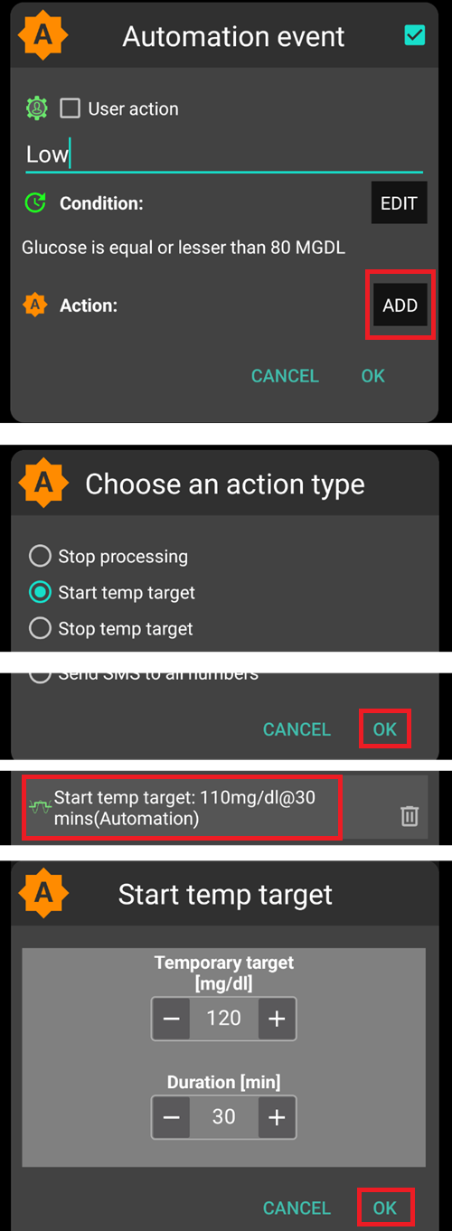Automation action