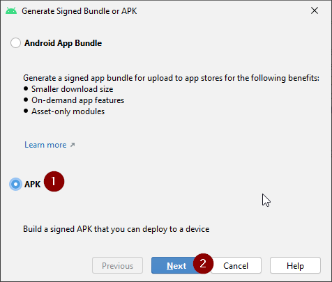 APK instead of bundle