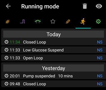 Running mode