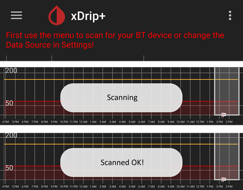xDrip+ scan