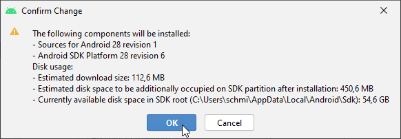 Confirm SDK changes