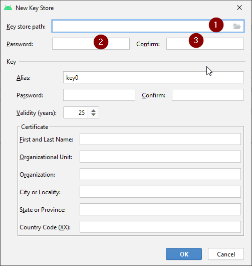Create key store