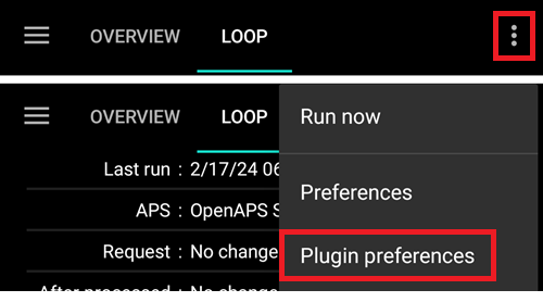 Open plugin preferences