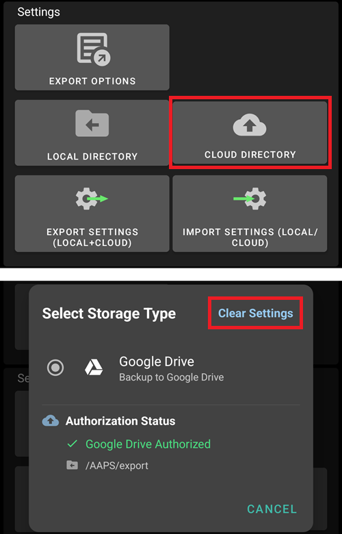 Cloud directory disable