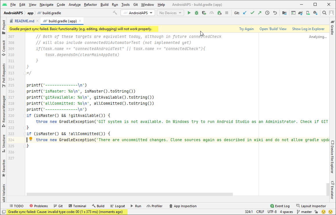 Gradle Sync Error