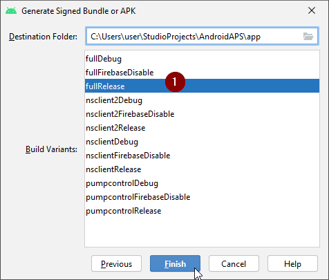 Select build variant