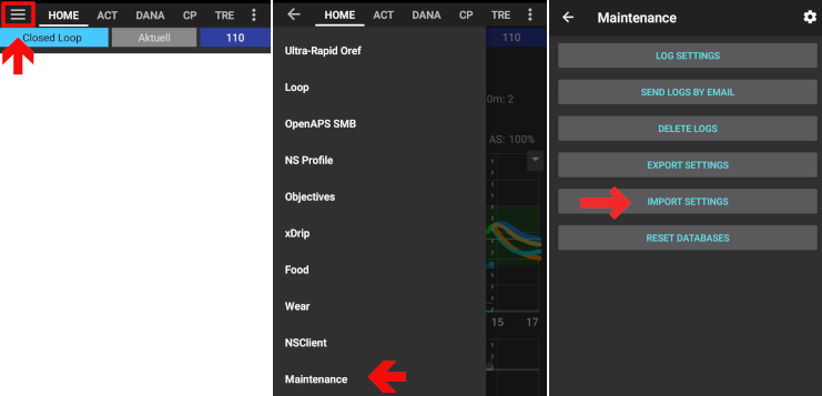 AAPS import settings 1