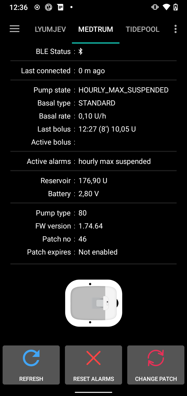 Reset alarms
