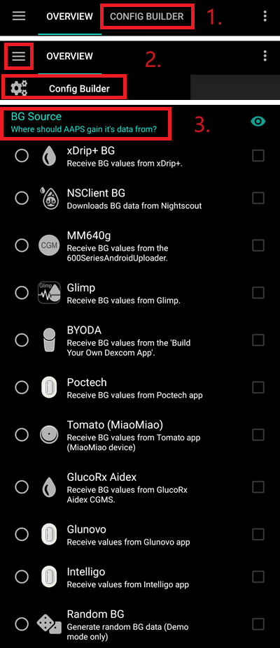 Config Builder BG source
