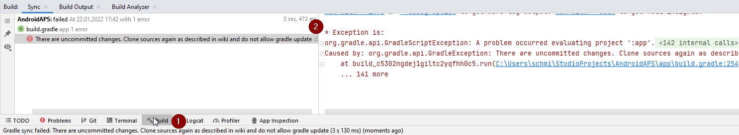 Gradle Başarısız