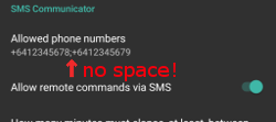 Farklı numaralara SMS Komutlarını ayarlamak