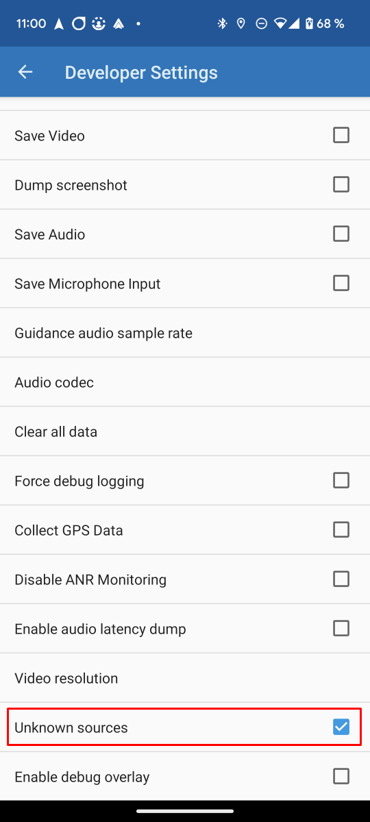 Enable developer mode