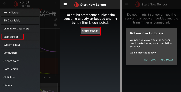xDrip+ Dexcom Sensörü Başlat 1
