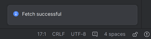 Android Studio 菜单 - Git - Fetch 成功