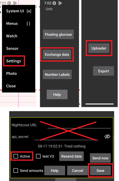 Disable Nightscout Upload