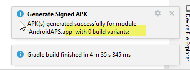 APK generated with 0 build variants