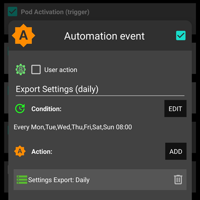 Scheduled exports