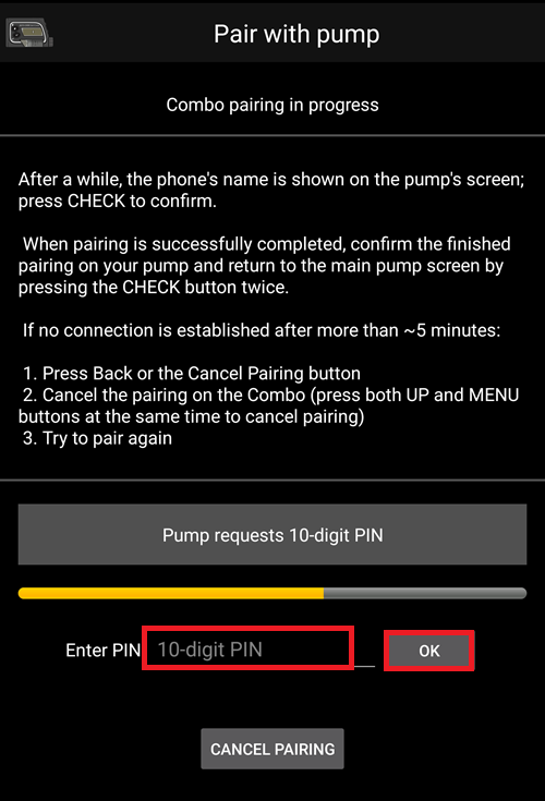 Screenshot of Combo Pairing UI 4