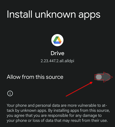 安全通知 Google 雲端硬碟